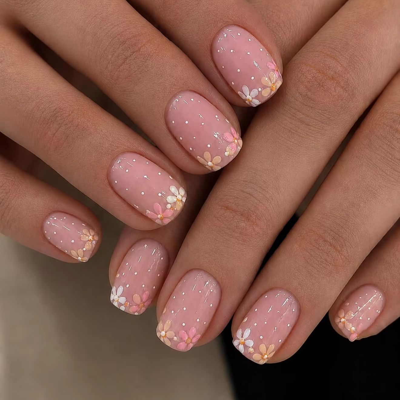 Short Square Reusable Glue‑on  - Nail Art Dusty Pink review and price