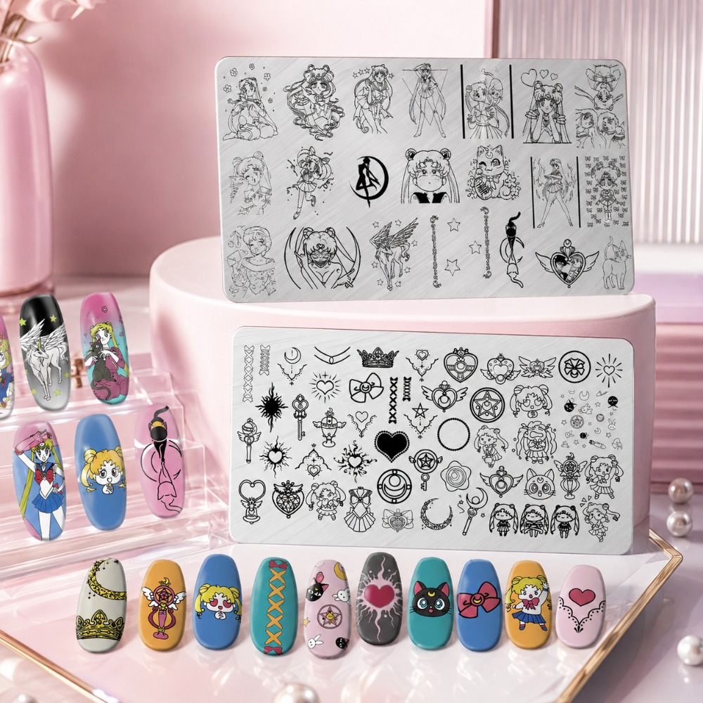 Sailor Moon Anime Nail Stampin - Nail Art Maroon review and price