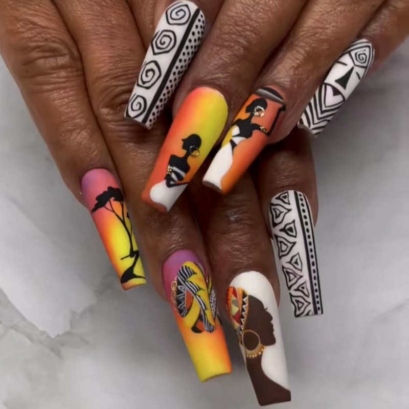 Medium long fake nails for wom - Nail Art Strawberry review and price