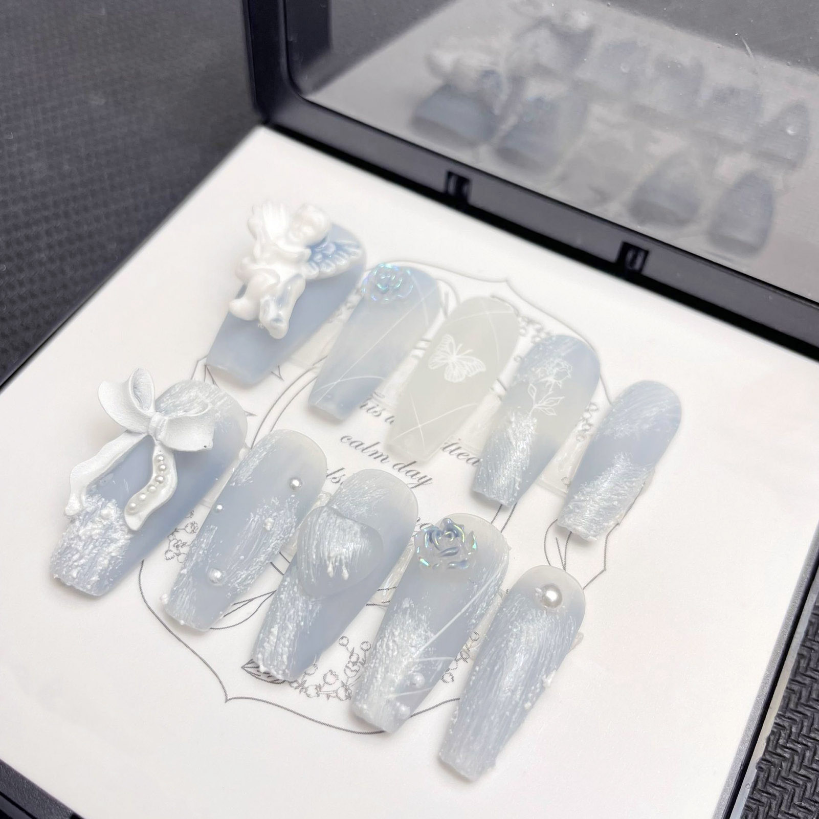 3D Plaster Angel False Nails G - Nail Art Design review and price