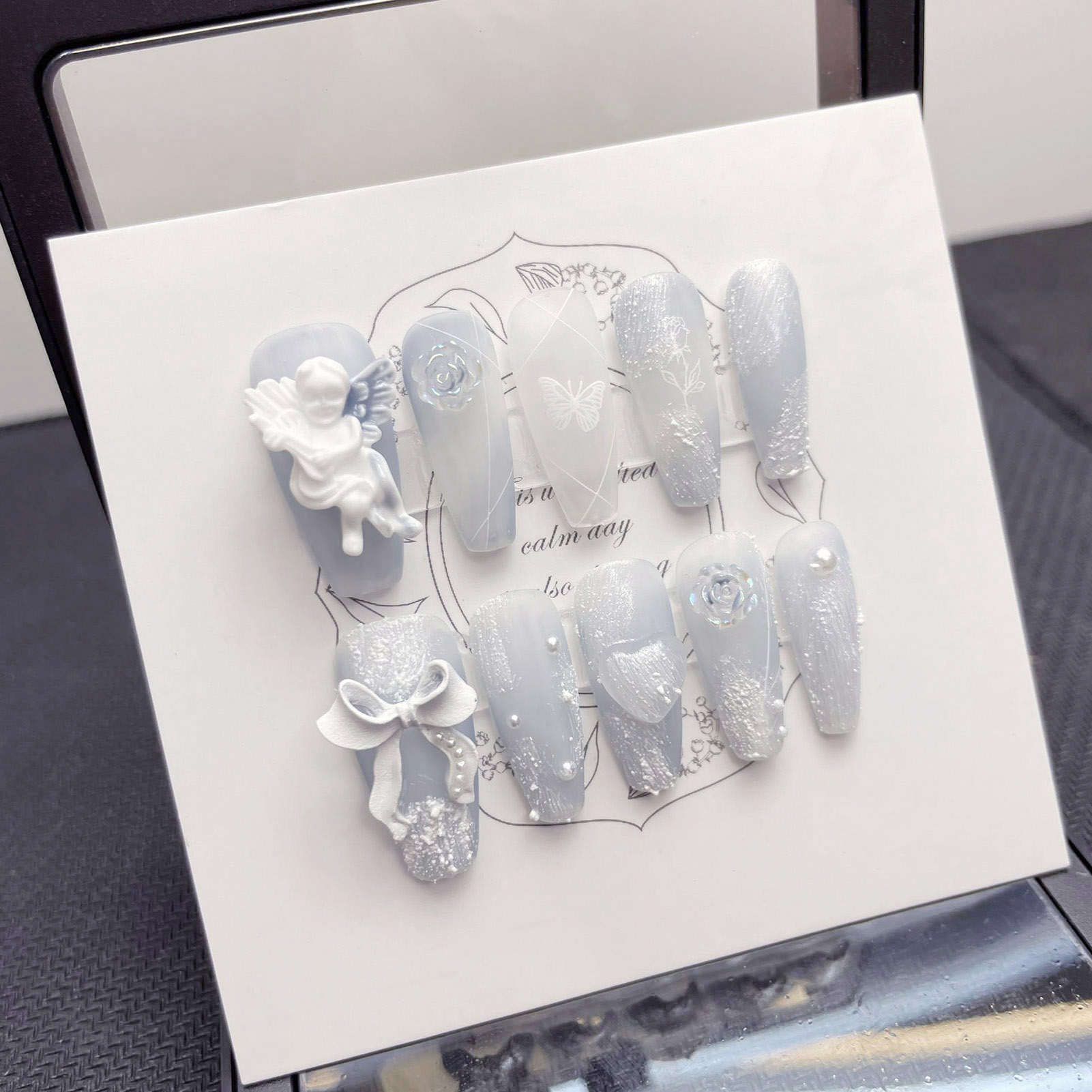 3D Plaster Angel False Nails G - Nail Art Design review and price