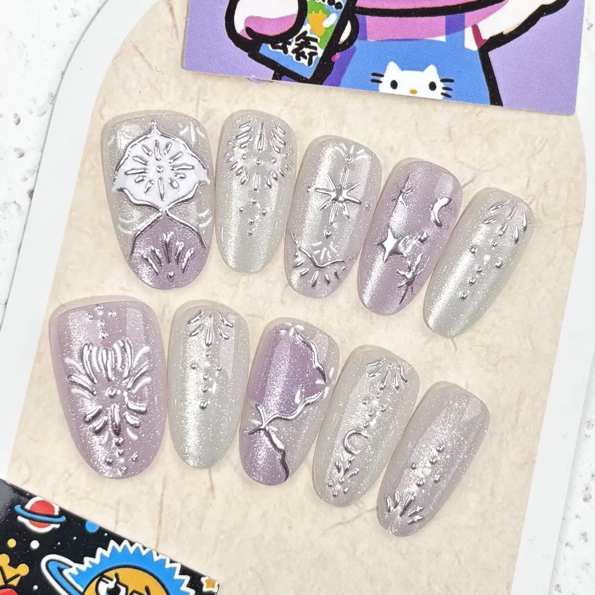 10pcs Baroque Press On Nails S - Nail Art Maroon review and price