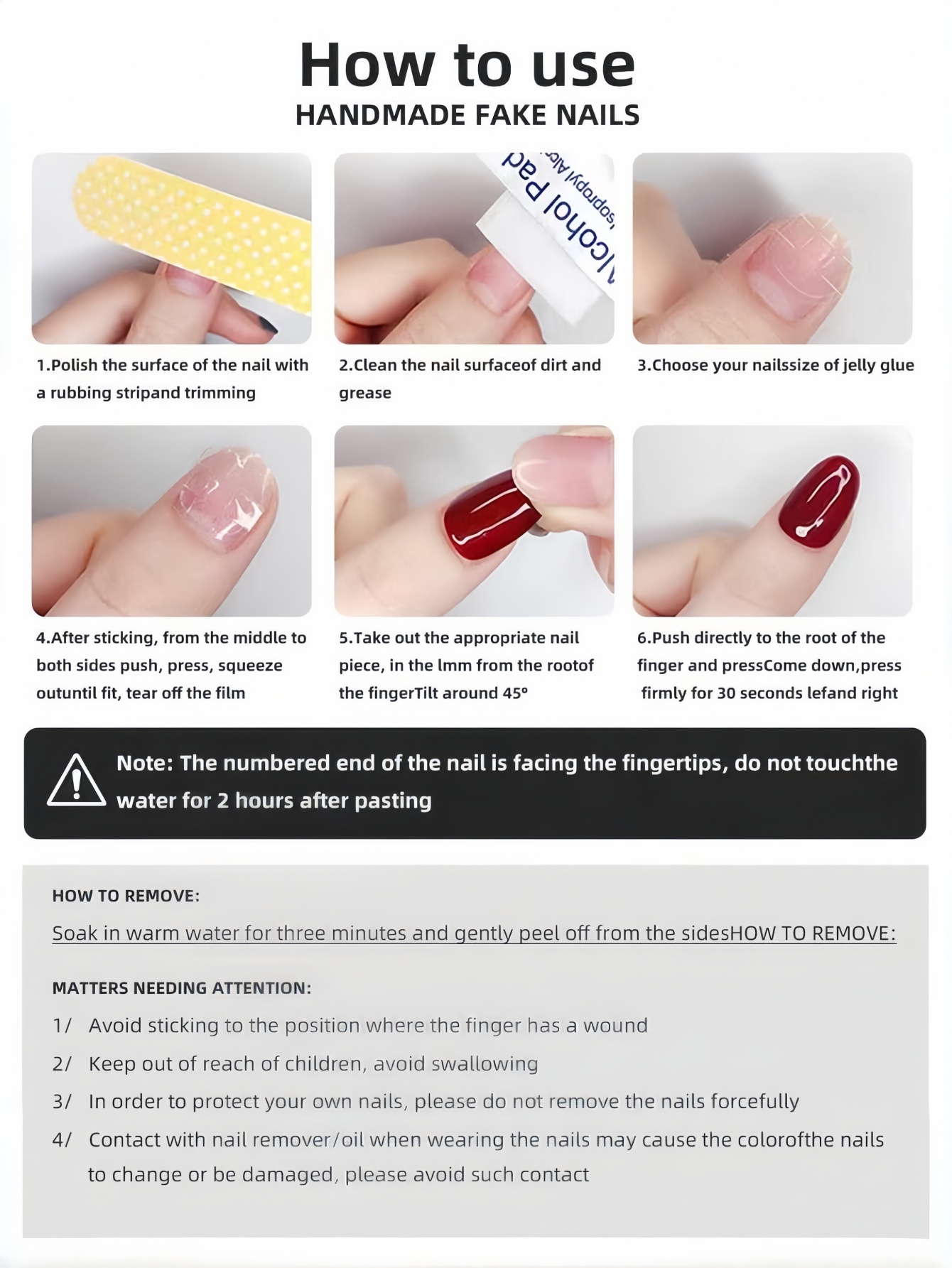 10 Pieces of Almond-Shaped Pre - Nail Art Maroon review and price