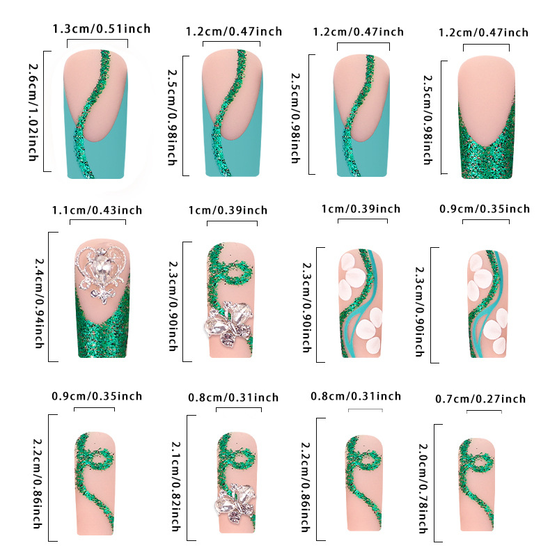 Long Coffin Press on Nails Bal - Nail Art Design review and price