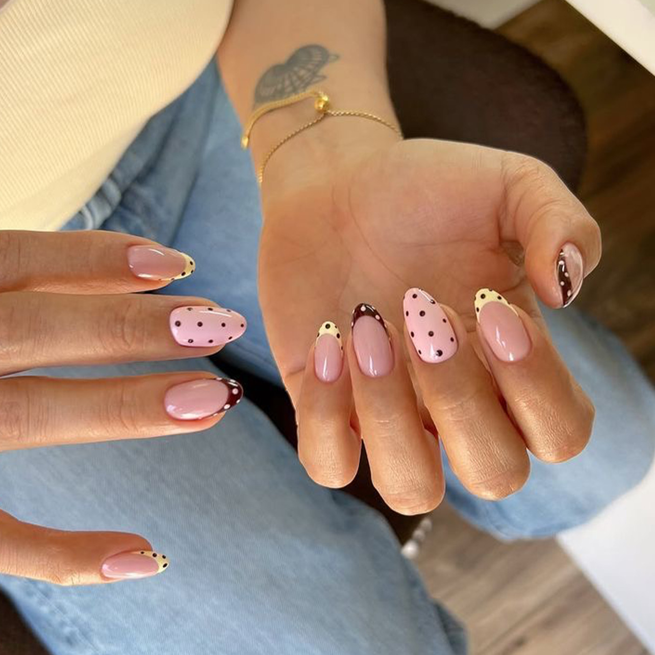 24Pcs Almond False Nails Sets  - Nail Art Simple review and price