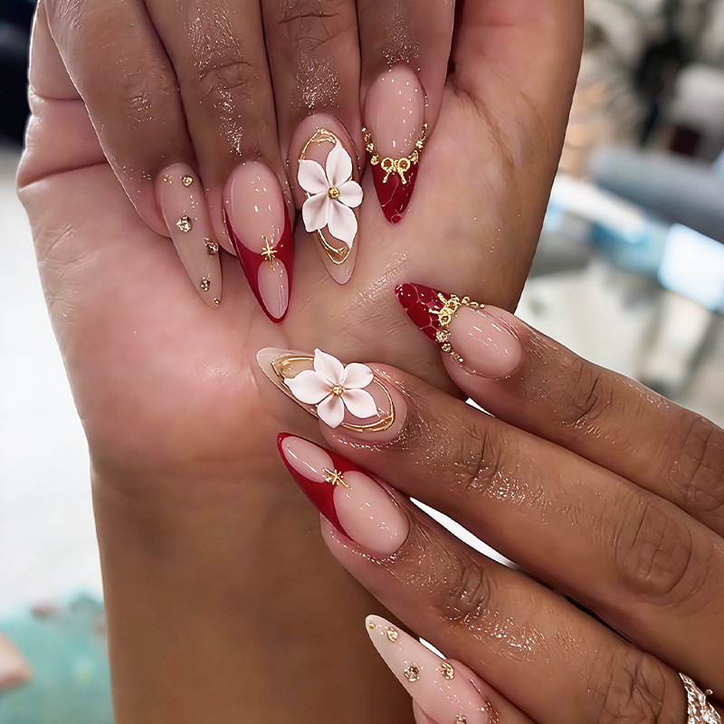 24pcs Finished Almond Press on - Nail Art Design review and price