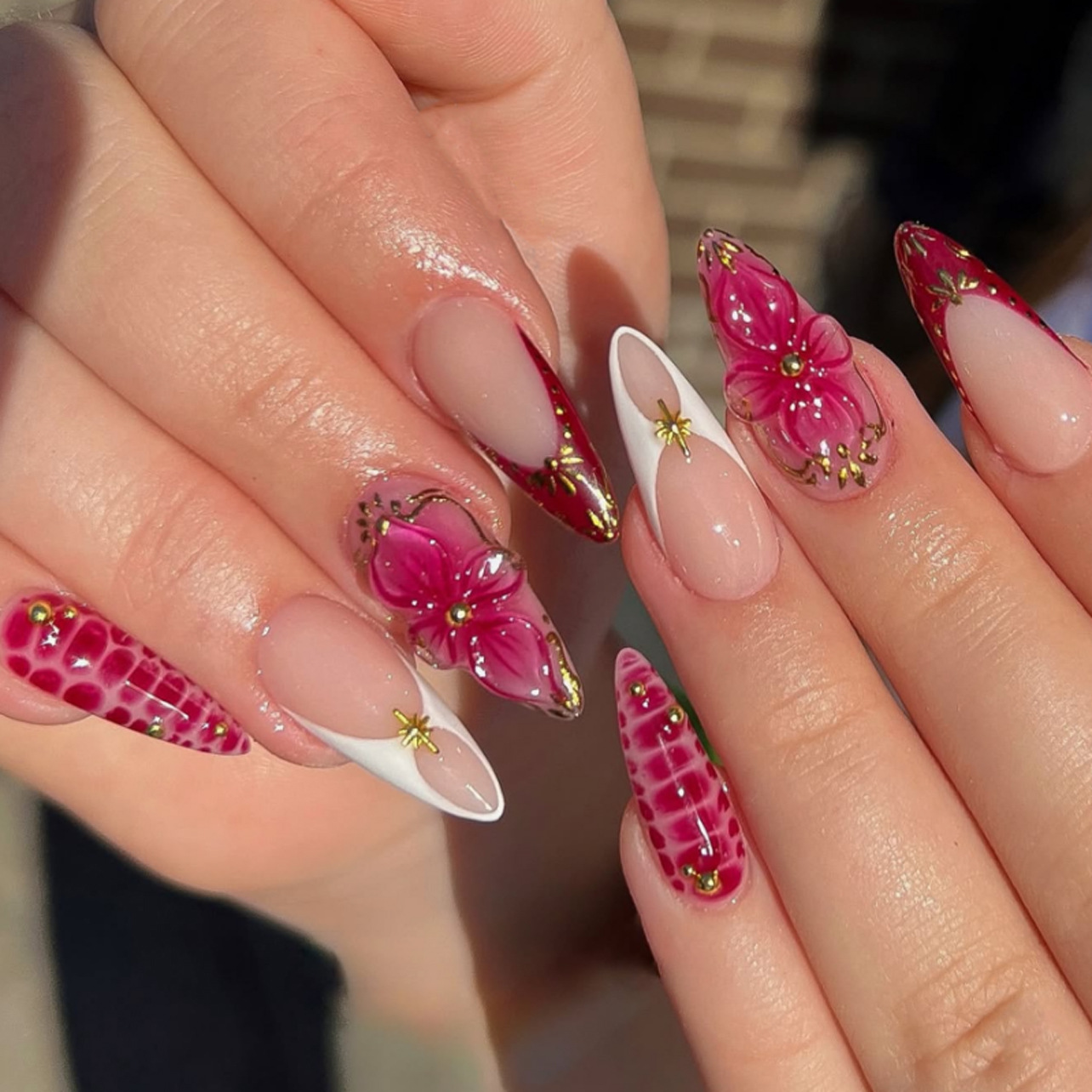 24pcs Finished Almond Press on - Nail Art Design review and price