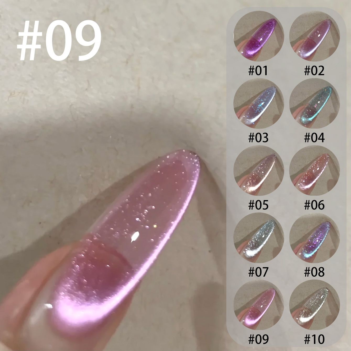 MIANEL Qunbai Rumen Cat Eye Ge - Nail Art Violet review and price