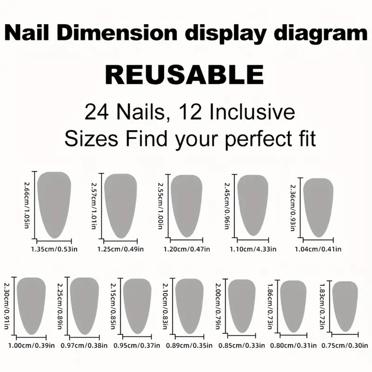 `24Pcs Medium Almond Press On  - Nail Art Design review and price