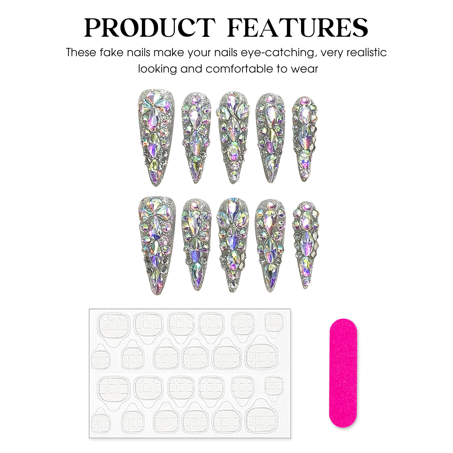 10pcs Handmade Press On Nails  - Nail Art Design review and price
