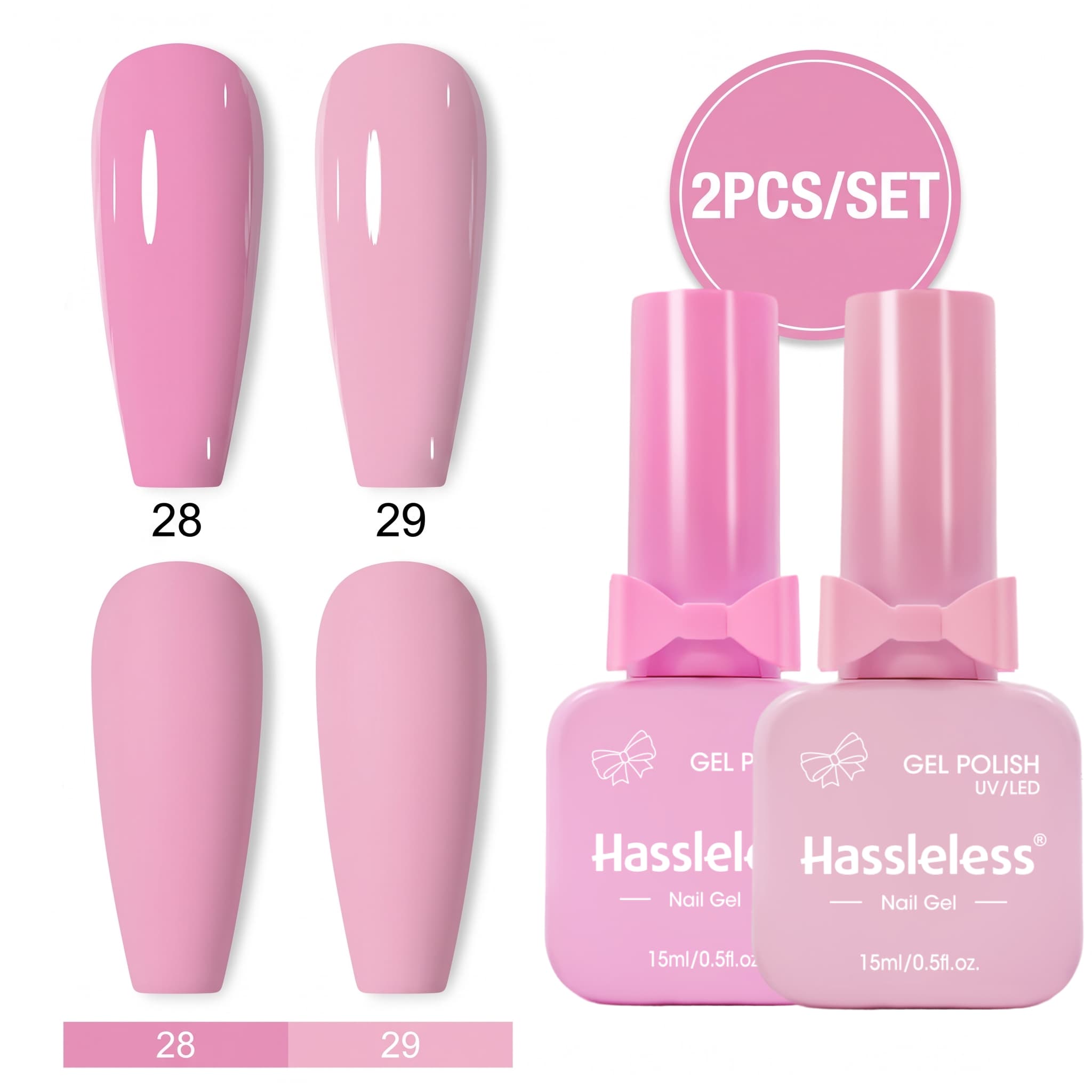 Hassleless 2-Piece Gentle Cher - Nail Art Pink Soft review and price