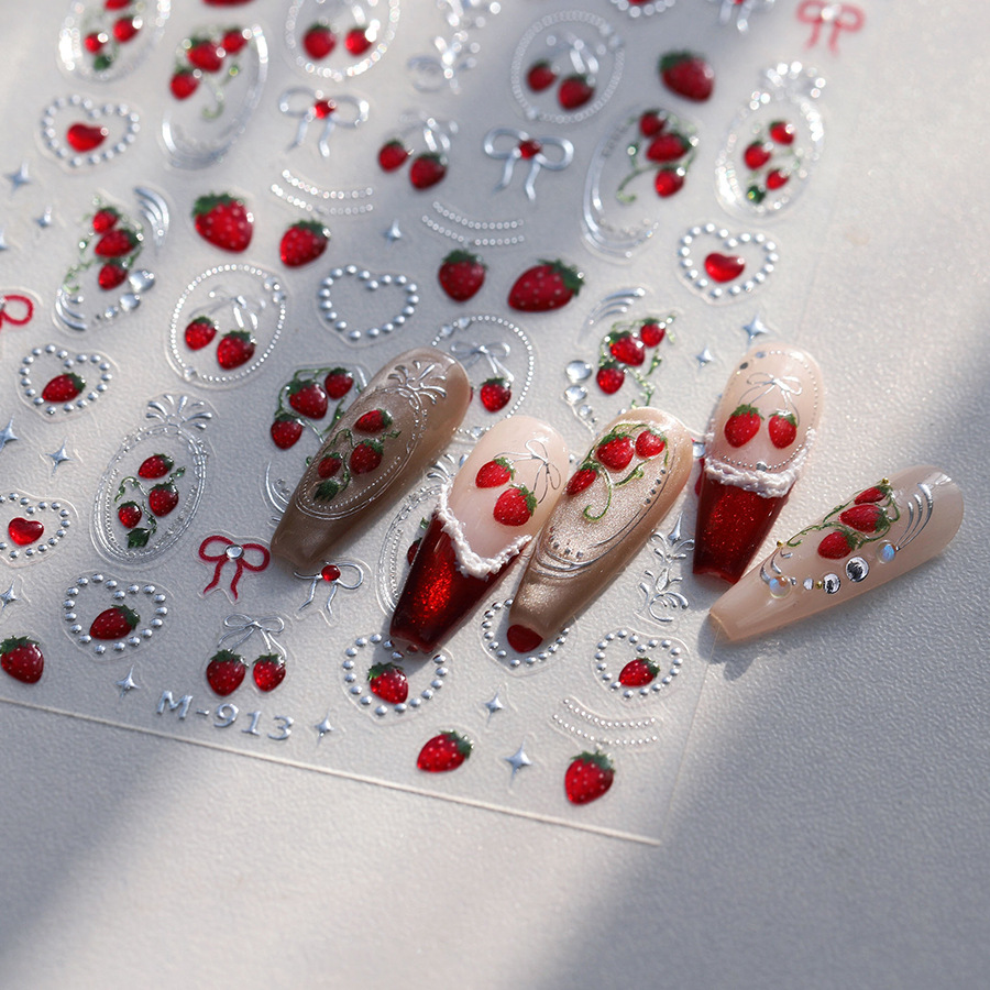 Fresh Sweet Fruits Strawberry  - Nail Art Strawberry review and price